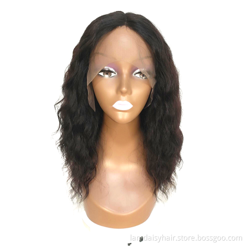 Wholesale Raw Indian  Hair Lace Frontal Wig Women Curly Wig Full Swiss Lace Front Closure Human Hair Wig